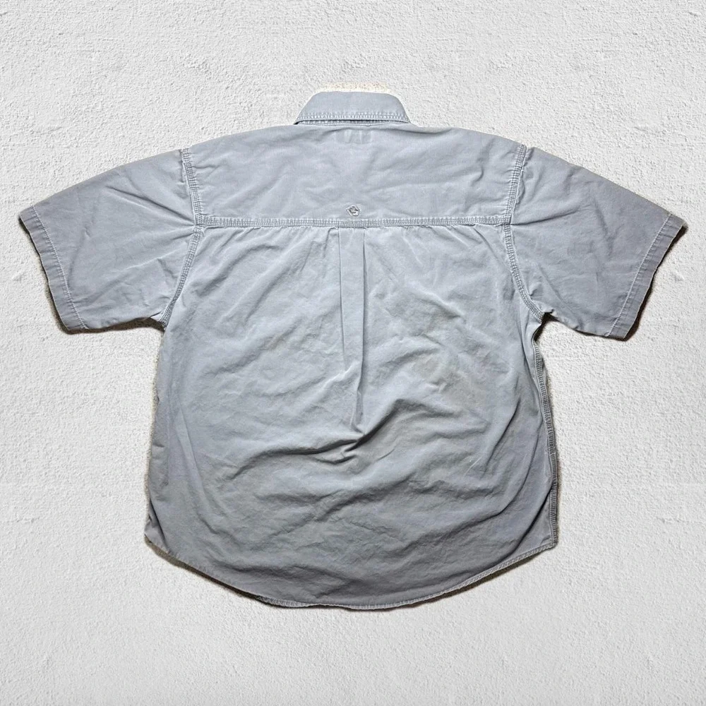 Dri Duck Co-Op Heavy Canvas Workwear Button Down Shirt Grey Mens 2XL